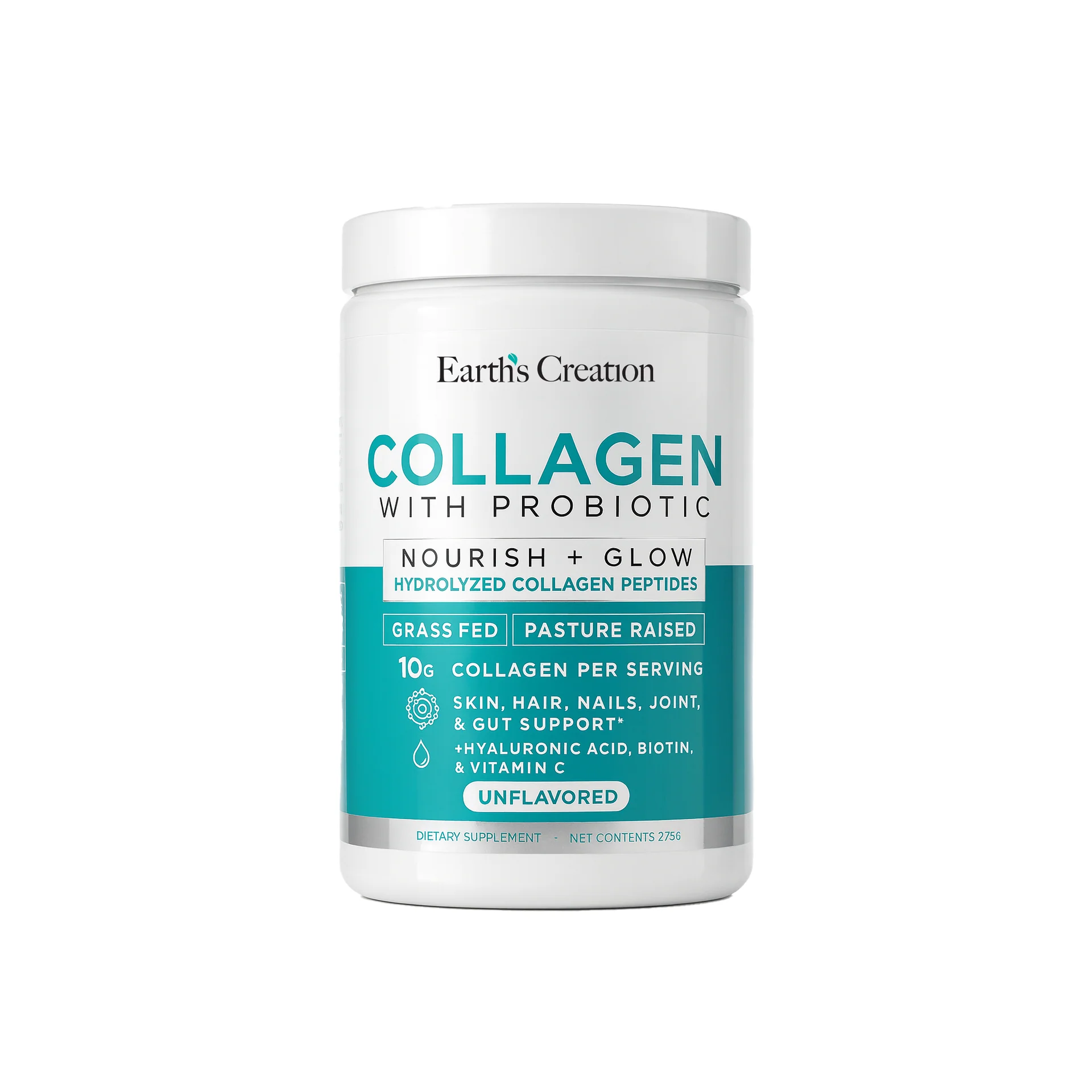 Earth's Creation Collagen Peptides + Probiotics Unflavoured - Today's Cosmetics
