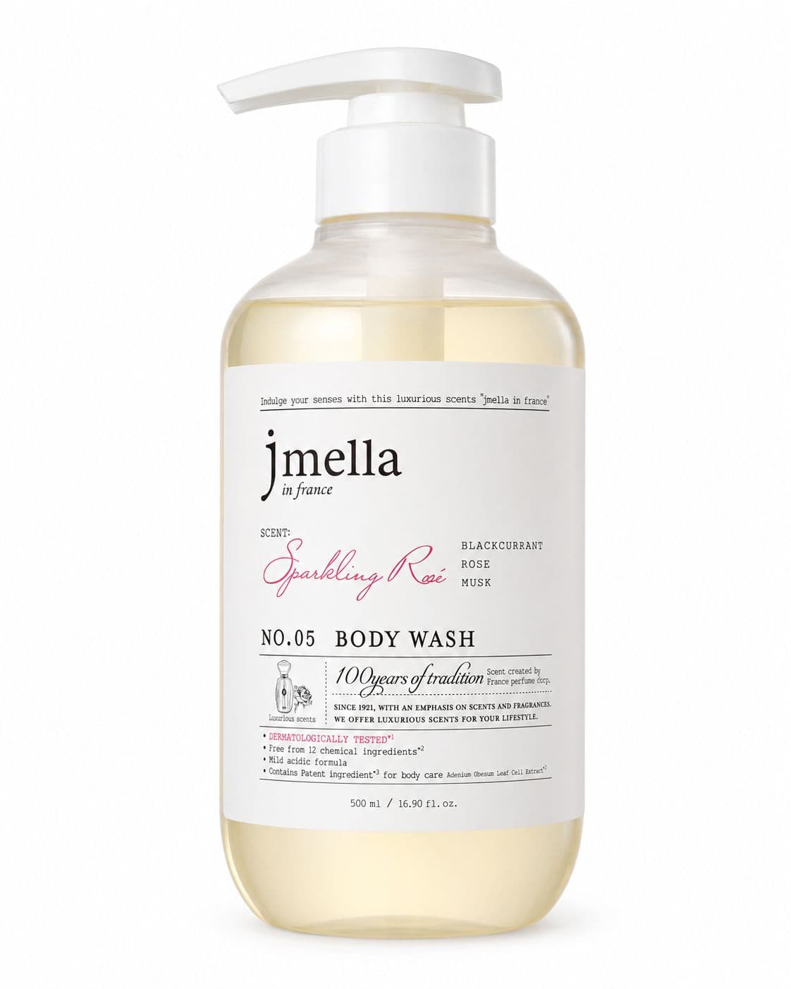 Jmella France No 05 Sparkling Rośe Body Wash 500ml - Today's Cosmetics